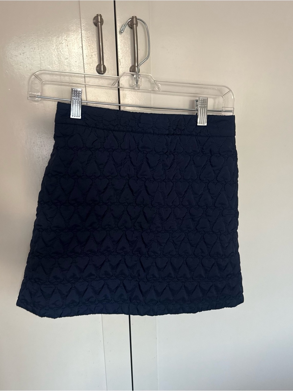 Topshop Quilted Navy Mini Skirt